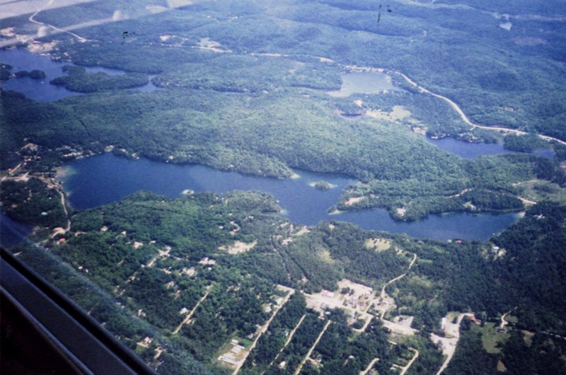 Vue aérienne du lac